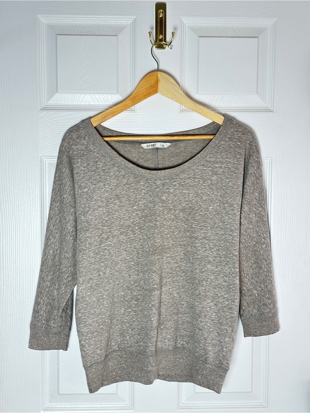 Old Navy Soft Knit Top – Size Medium – Neutral Taupe/Beige